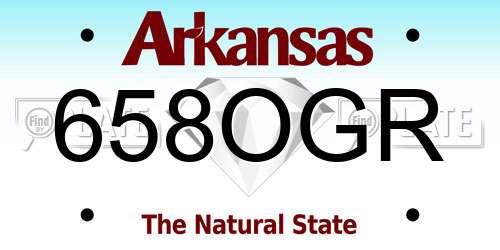 658OGR Arkansas License Plate