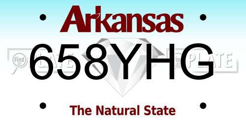 658YHG Arkansas License Plate