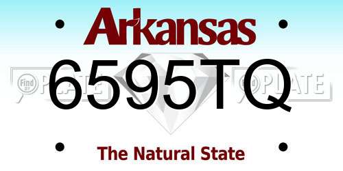6595TQ Arkansas License Plate