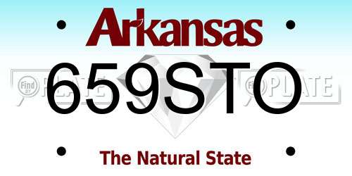 659STO Arkansas License Plate