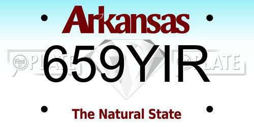 659YIR Arkansas License Plate
