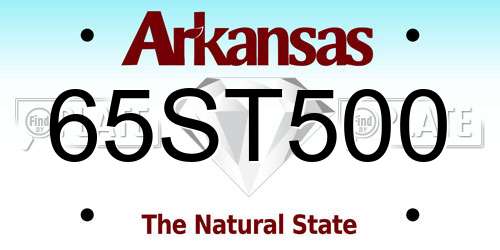 65ST500 Arkansas License Plate