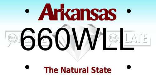 660WLL Arkansas License Plate