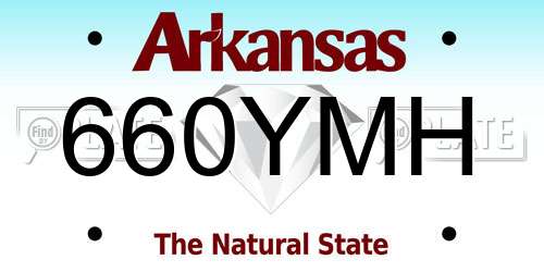 660YMH Arkansas License Plate