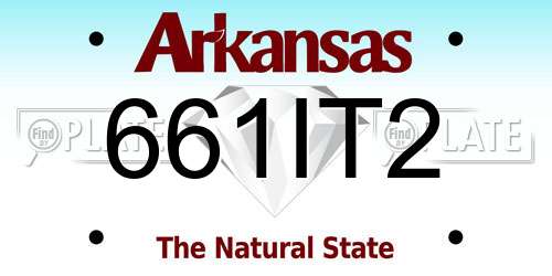 661IT2 Arkansas License Plate