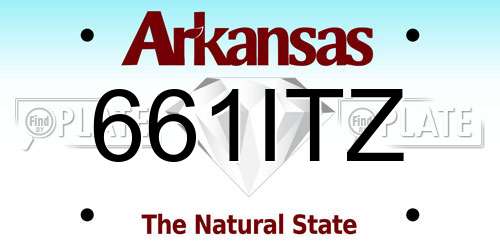 661ITZ Arkansas License Plate