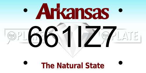 661IZ7 Arkansas License Plate