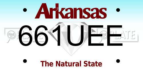 661UEE Arkansas License Plate