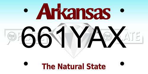 661YAX Arkansas License Plate
