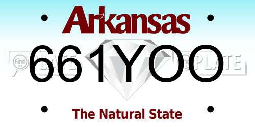 661YOO Arkansas License Plate