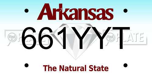 661YYT Arkansas License Plate