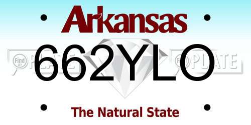 662YLO Arkansas License Plate