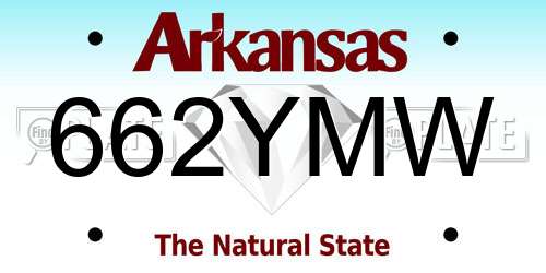 662YMW Arkansas License Plate