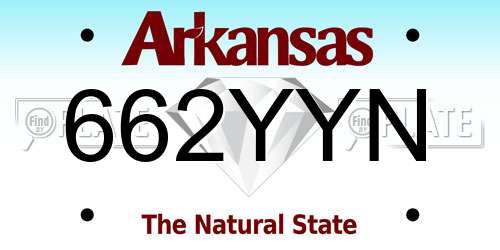 662YYN Arkansas License Plate