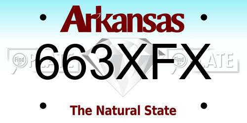 663XFX Arkansas License Plate