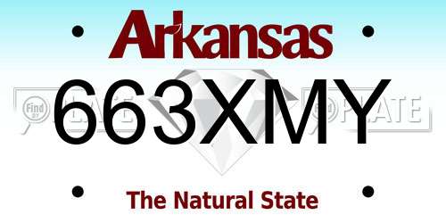 663XMY Arkansas License Plate