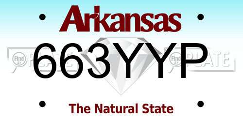 663YYP Arkansas License Plate