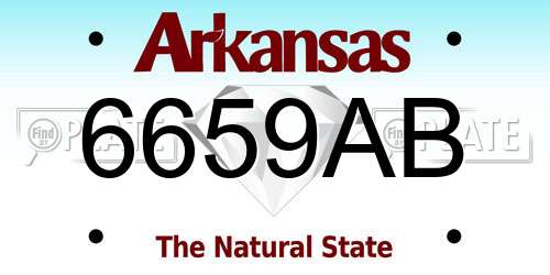 6659AB Arkansas License Plate