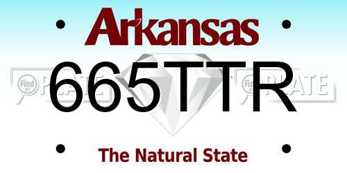 665TTR Arkansas License Plate