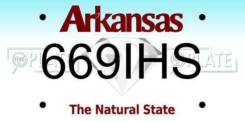 669IHS Arkansas License Plate