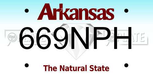669NPH Arkansas License Plate