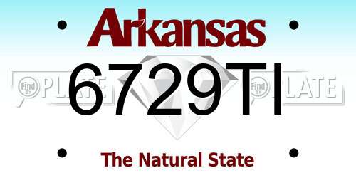 6729TI Arkansas License Plate