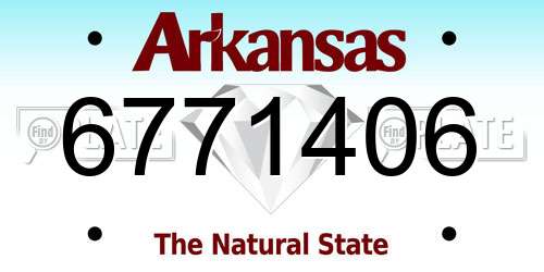 6771406 Arkansas License Plate