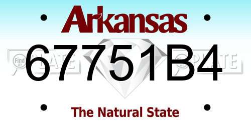 67751B4 Arkansas License Plate