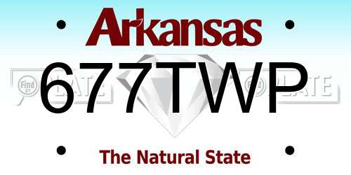 677TWP Arkansas License Plate