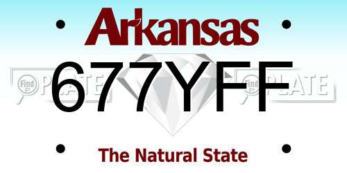677YFF Arkansas License Plate
