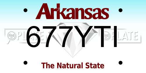 677YTI Arkansas License Plate