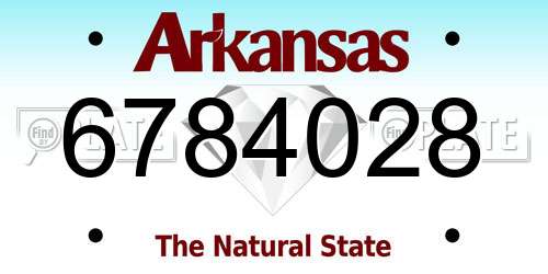 6784028 Arkansas License Plate