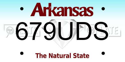 679UDS Arkansas License Plate