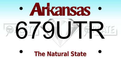 679UTR Arkansas License Plate