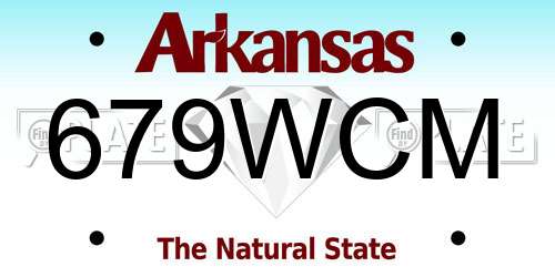 679WCM Arkansas License Plate