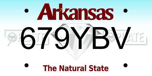 679YBV Arkansas License Plate