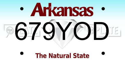 679YOD Arkansas License Plate