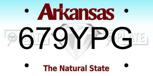 679YPG Arkansas License Plate