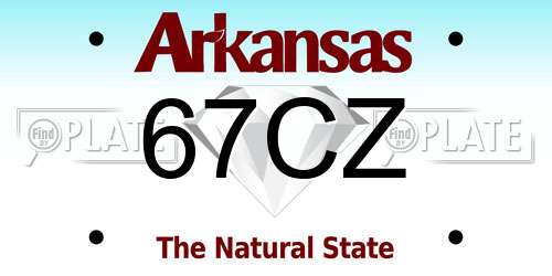 67CZ Arkansas License Plate