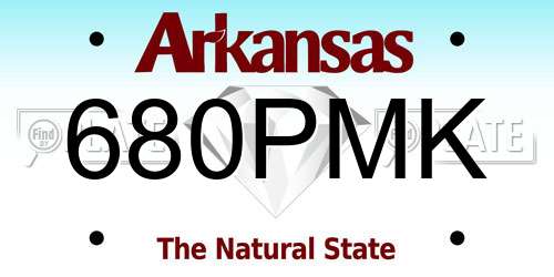 680PMK Arkansas License Plate