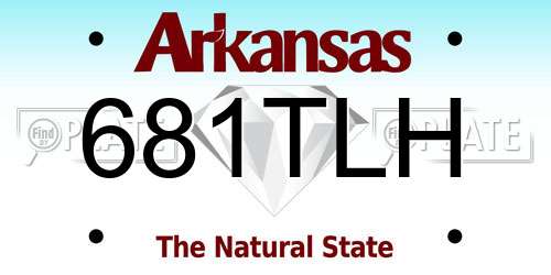 681TLH Arkansas License Plate