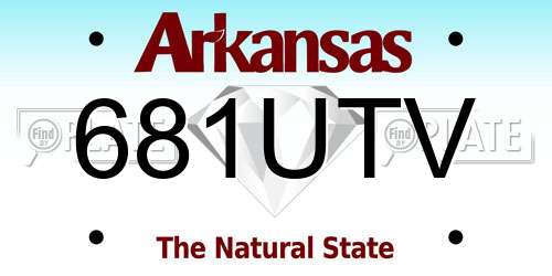 681UTV Arkansas License Plate