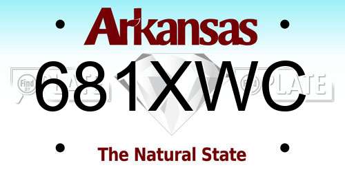 681XWC Arkansas License Plate