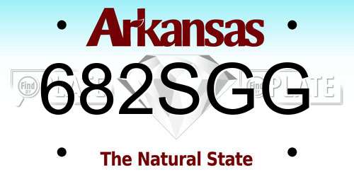 682SGG Arkansas License Plate