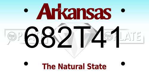 682T41 Arkansas License Plate