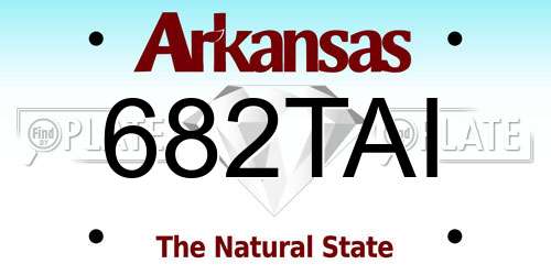 682TAI Arkansas License Plate