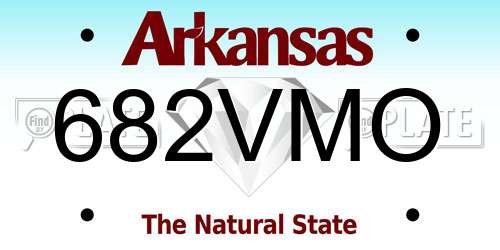 682VMO Arkansas License Plate
