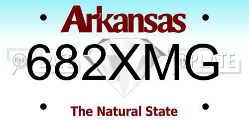 682XMG Arkansas License Plate