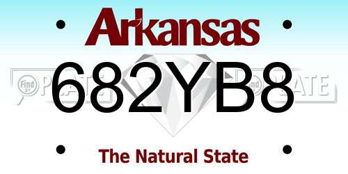 682YB8 Arkansas License Plate