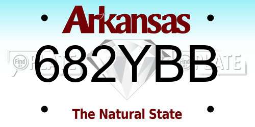 682YBB Arkansas License Plate